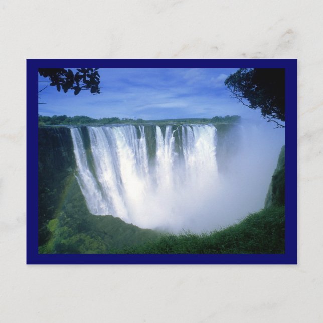 Cartão Postal Victoria Falls Zimbábue África (Frente)