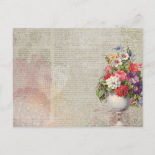 Cartão Postal Victorian Floral