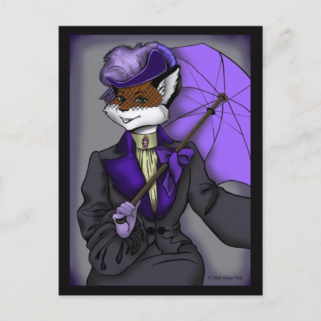 Cartão Postal Victorian Fox Postcard (Frente)