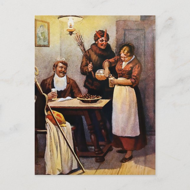 Cartão Postal Victorian Krampus (Frente)