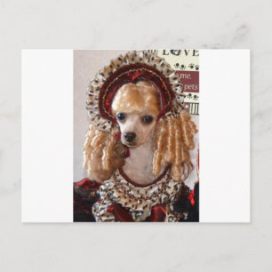 Cartão Postal Victorian Poodle Love Dog Pose