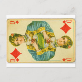 Cartão Postal Victorian queen of diamonds