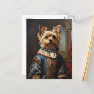Cartão Postal Victorian Yorkshire Terrier em Clothes Whimsical