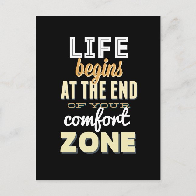 Cartão Postal Vida! Cartão-postal Inspirador de Tipografia Vinta (Frente)