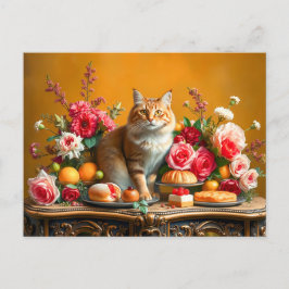 Cartão Postal Vida Clássica Estática com o Ganho e a Aliança da