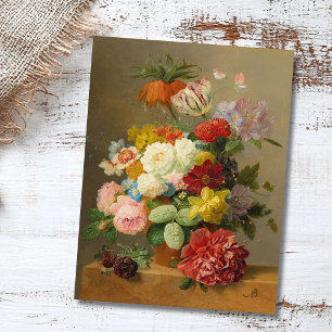 Cartão Postal Vida contínua com Rosas e peônias - Blogueiros A.
