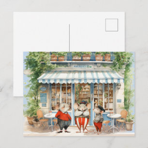 Cartão Postal Vida em Mice Town - Depois das Conversas de Café