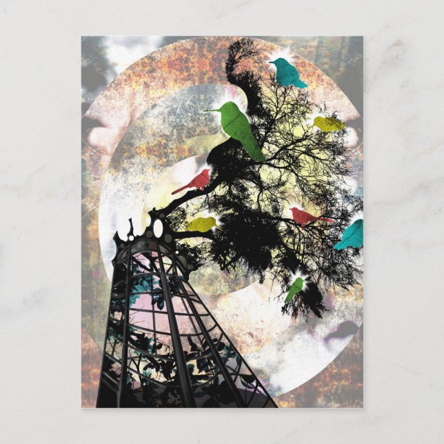 Cartão Postal Vida em uma jaula (Frente)