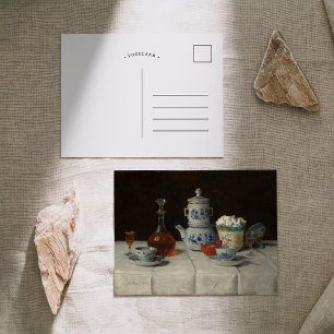 Cartão Postal Vida Estática com Definição de Café   Albert Anker