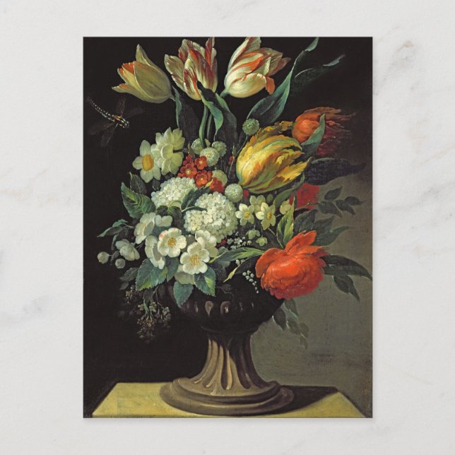 Cartão Postal Vida Estática com Flores, 1764 (Frente)