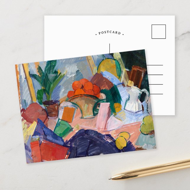 Cartão Postal Vida Estática com Laranjas em um Cesto | Edvard We (Criador carregado)