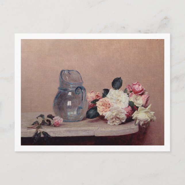 Cartão Postal Vida Estática com Rosas, 1889 (óleo na canvas) (Frente)