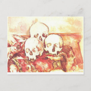 Cartão Postal Vida Estática com Três Crânios