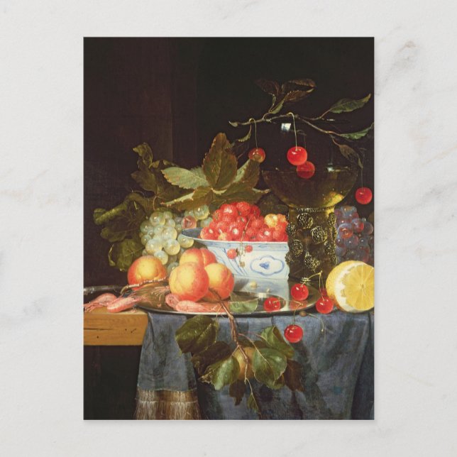 Cartão Postal Vida Estática da Fruta (Frente)