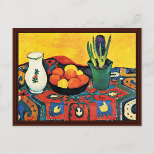 Cartão Postal Vida Estática: Hyacinth Rug Por Macke August