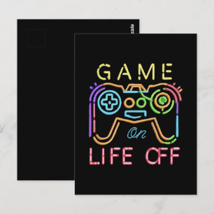 Cartão Postal Vida fora das faixas de Neon
