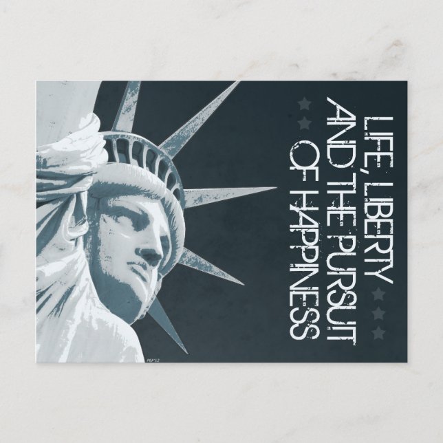 Cartão Postal Vida, Liberdade, Felicidade (Frente)