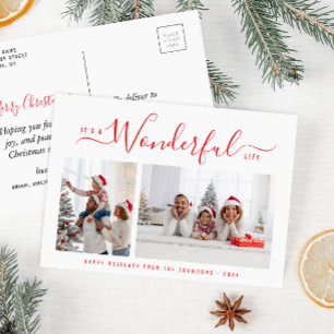 Cartão Postal Vida maravilhosa roteiro vermelho natal