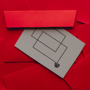 Cartão Postal Vida marinha japonesa monocromo neutro em bege lit