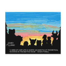 Cartão postal "Vida no Acampamento" da Covey Logic
