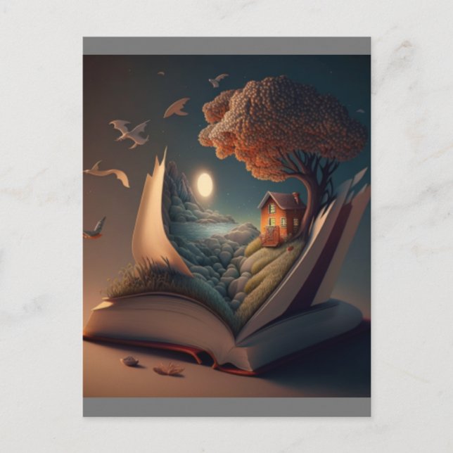 Cartão Postal Vida poster na Leitura (Frente)