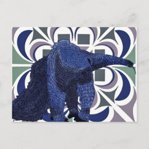 Cartão Postal Vida Selvagem de Abstrato gigante colorida