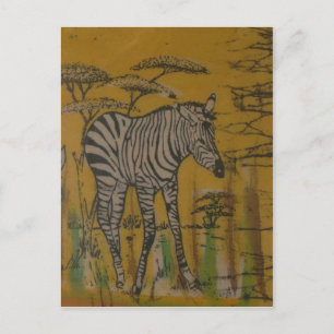 Cartão Postal Vida Selvagem do Quênia Safari Zebra Africano.png