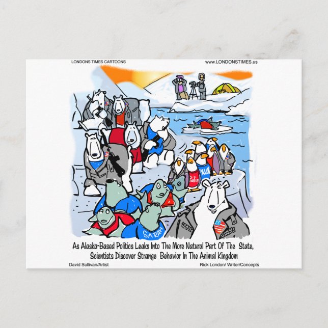 Cartão Postal Vida Selvagem E Política No Alasca Presentes E Cam (Frente)