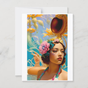 Cartão Postal Vidas Aquáticas e Amantes