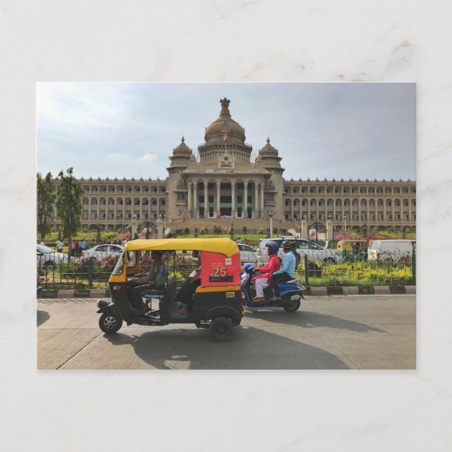 Cartão Postal Vidhana Soudha, Bengaluru, Karnataka, Índia (Frente)