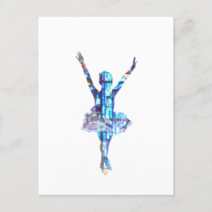 Cartão Postal Vidro achatado Ballerina