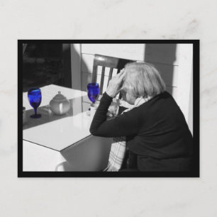 Cartão Postal Vidro Azul