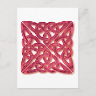 Cartão Postal Vidro Celtic Knot 4-quadrado