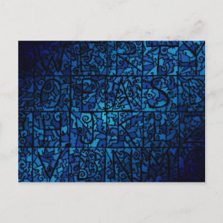 Cartão Postal Vidro colorido antigo