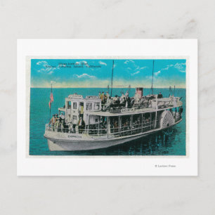 Cartão Postal Vidro de Barco Inferior em Avalon, Ilha Catalina
