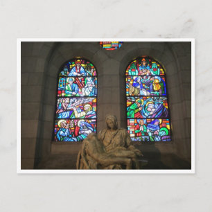 Cartão Postal vidro de estátua catedral