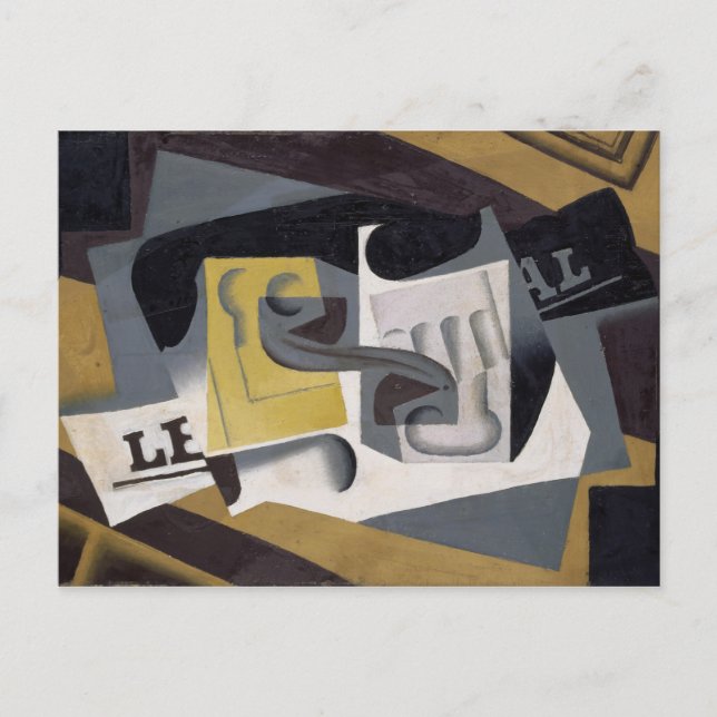 Cartão Postal Vidro e Jornal, 1917 (óleo na madeira compensada) (Frente)