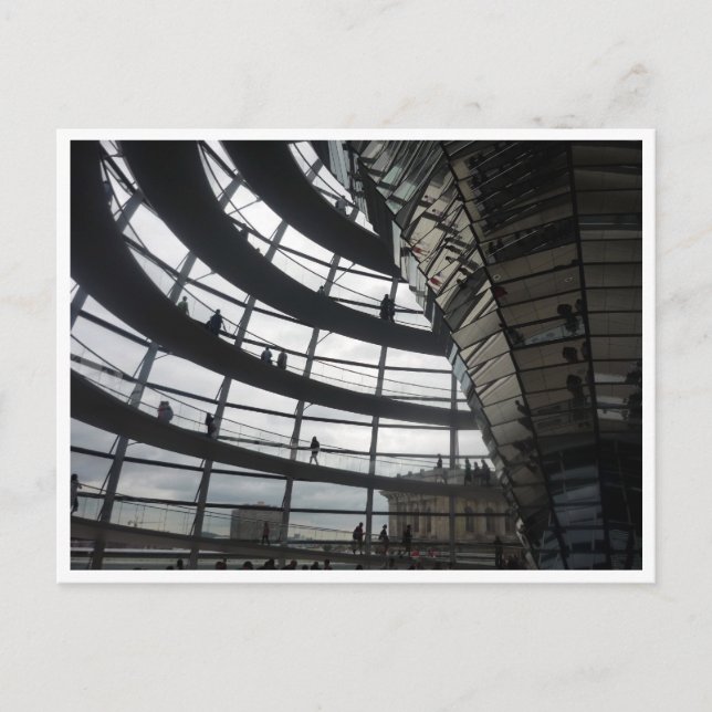Cartão Postal vidro reichstag dome (Frente)