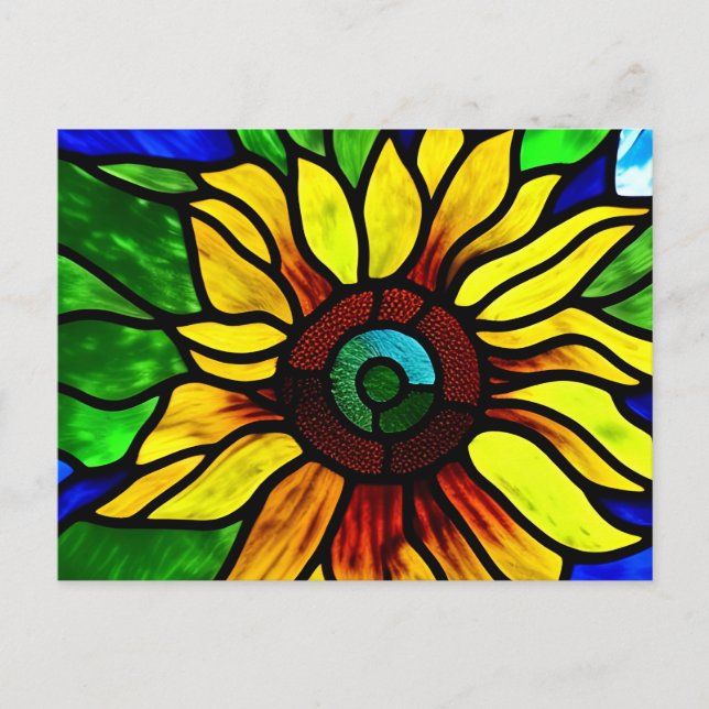 Cartão Postal Vidro Russo Aparente Campo (Frente)