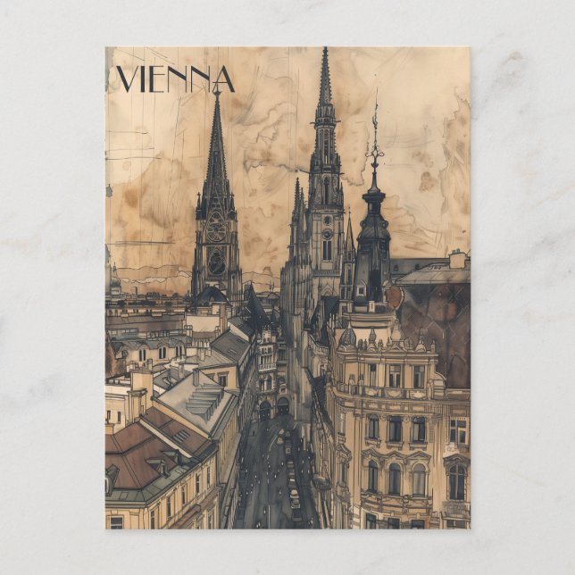 Cartão Postal Viena Áustria (Frente)
