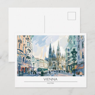 Cartão Postal Viena Áustria Arte Vintage Viagem