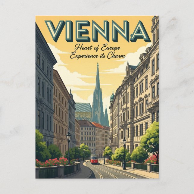 Cartão Postal Viena, Áustria, Viagem (Frente)
