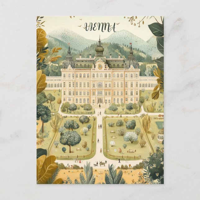 Cartão Postal Viena, Áustria, Viagem (Frente)