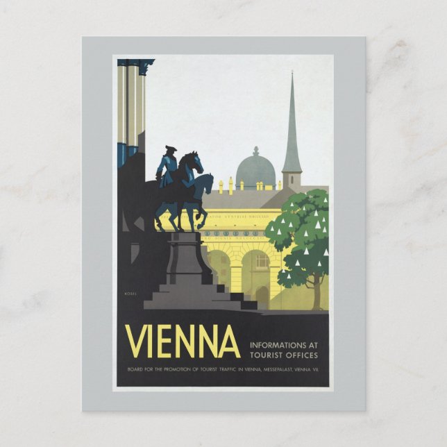 Cartão Postal Viena Áustria - Viagens Antigas (Frente)