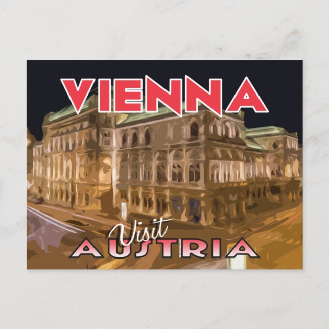Cartão Postal Viena, Cartão-postal para a Áustria (Frente)
