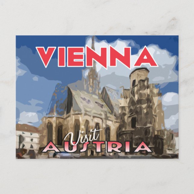 Cartão Postal Viena, Cartão-postal para a Áustria (Frente)