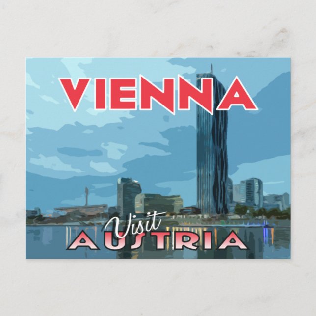 Cartão Postal Viena, Cartão-postal para a Áustria (Frente)
