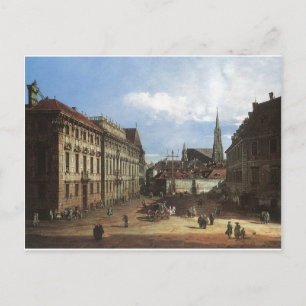 Cartão Postal Viena, o Lobkowitzplatz de Bernardo Bellotto