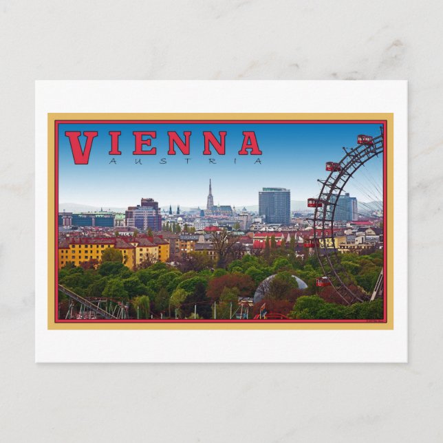 Cartão Postal Viena - paisagem urbana (Frente)