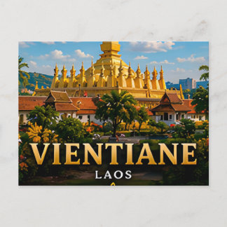 Cartão Postal Vienciana Laos Rio Mekong Fuga 🌊